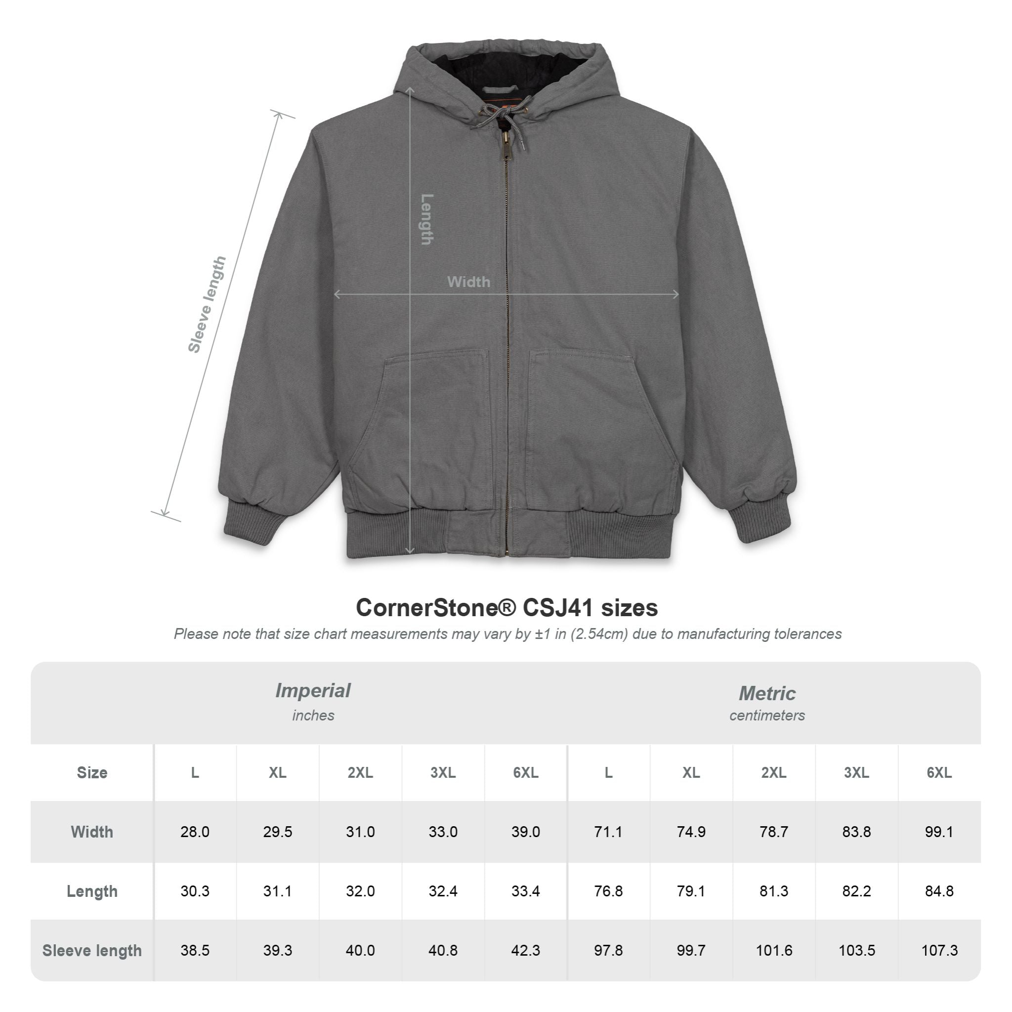 Hooded Work Jacket — Embroidered 'E' Duck Cloth Hooded Jacket