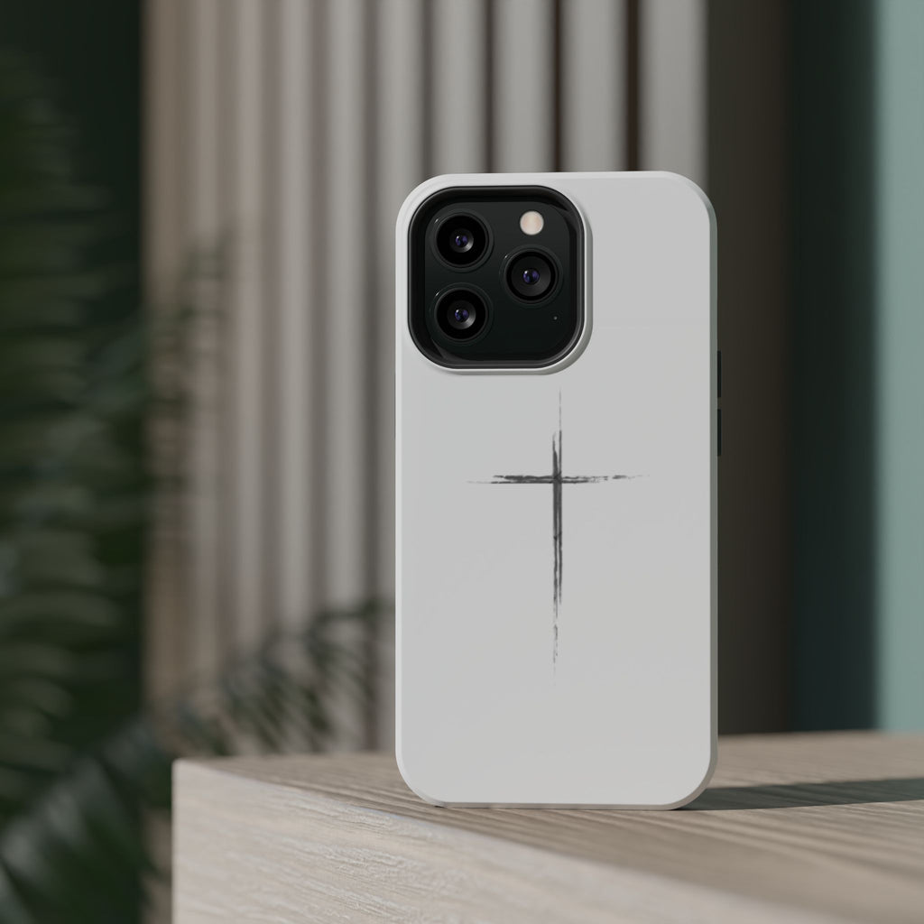 Phone Case — Minimalist Cross Magnetic Impact-Resistant Case