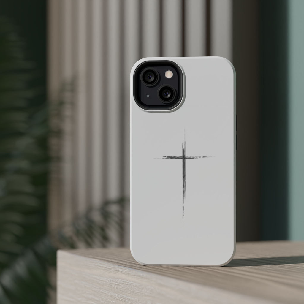 Phone Case — Minimalist Cross Magnetic Impact-Resistant Case