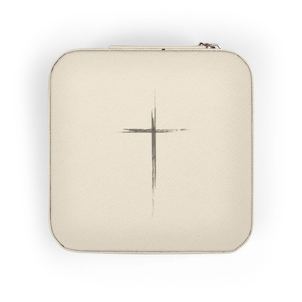 Travel Jewelry Case — Compact Cross Design Organizer for Rings, Earrings & Necklaces