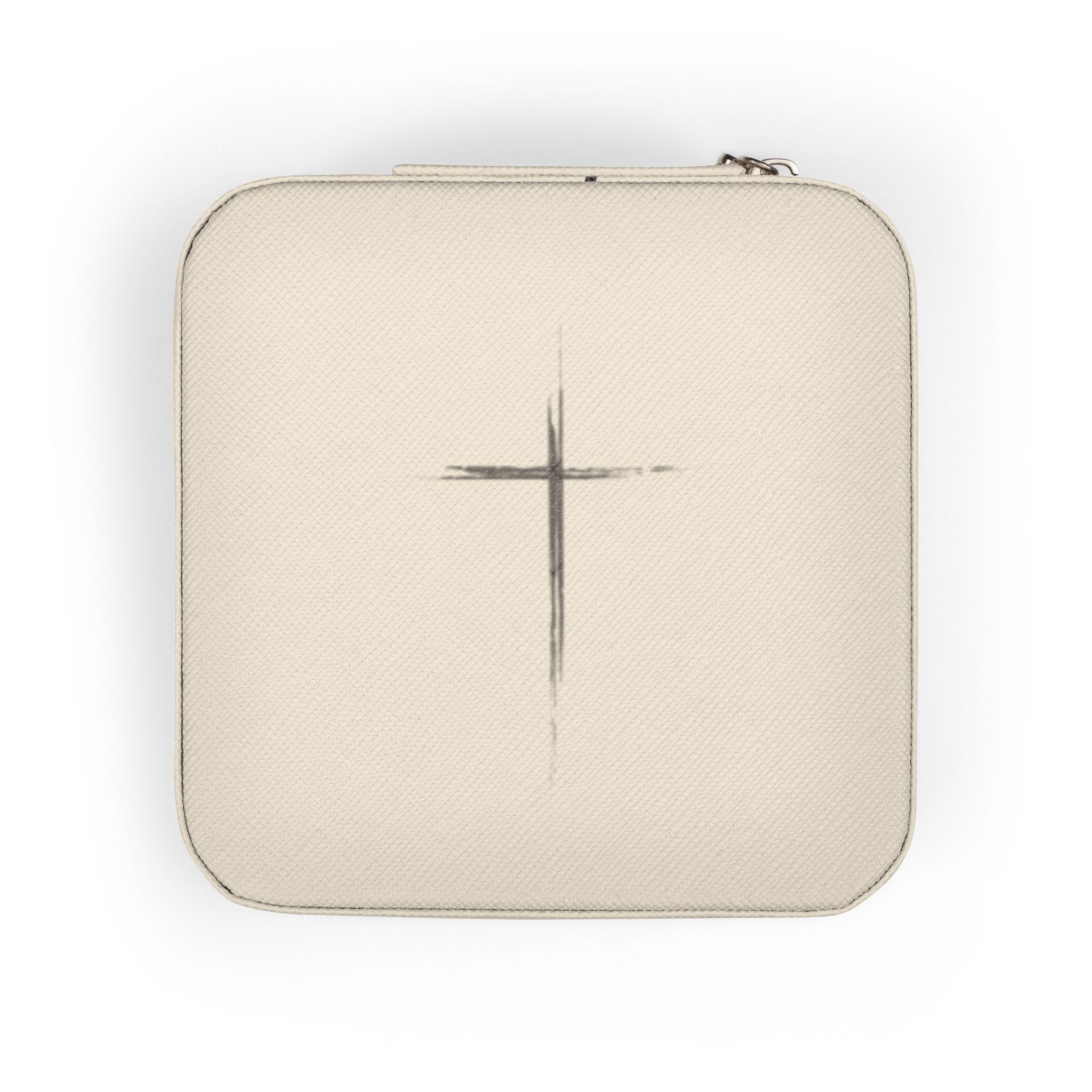 Travel Jewelry Case — Compact Cross Design Organizer for Rings, Earrings & Necklaces