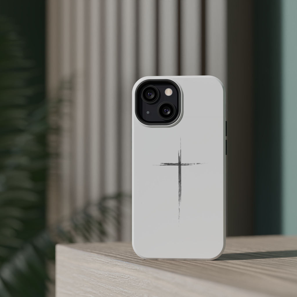 Phone Case — Minimalist Cross Magnetic Impact-Resistant Case