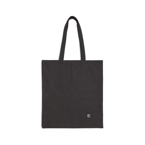 Ebenezer Minimalist Canvas Tote Bag — Black Cotton Grocery & Everyday Shoulder Bag