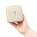 Travel Jewelry Case — Compact Cross Design Organizer for Rings, Earrings & Necklaces