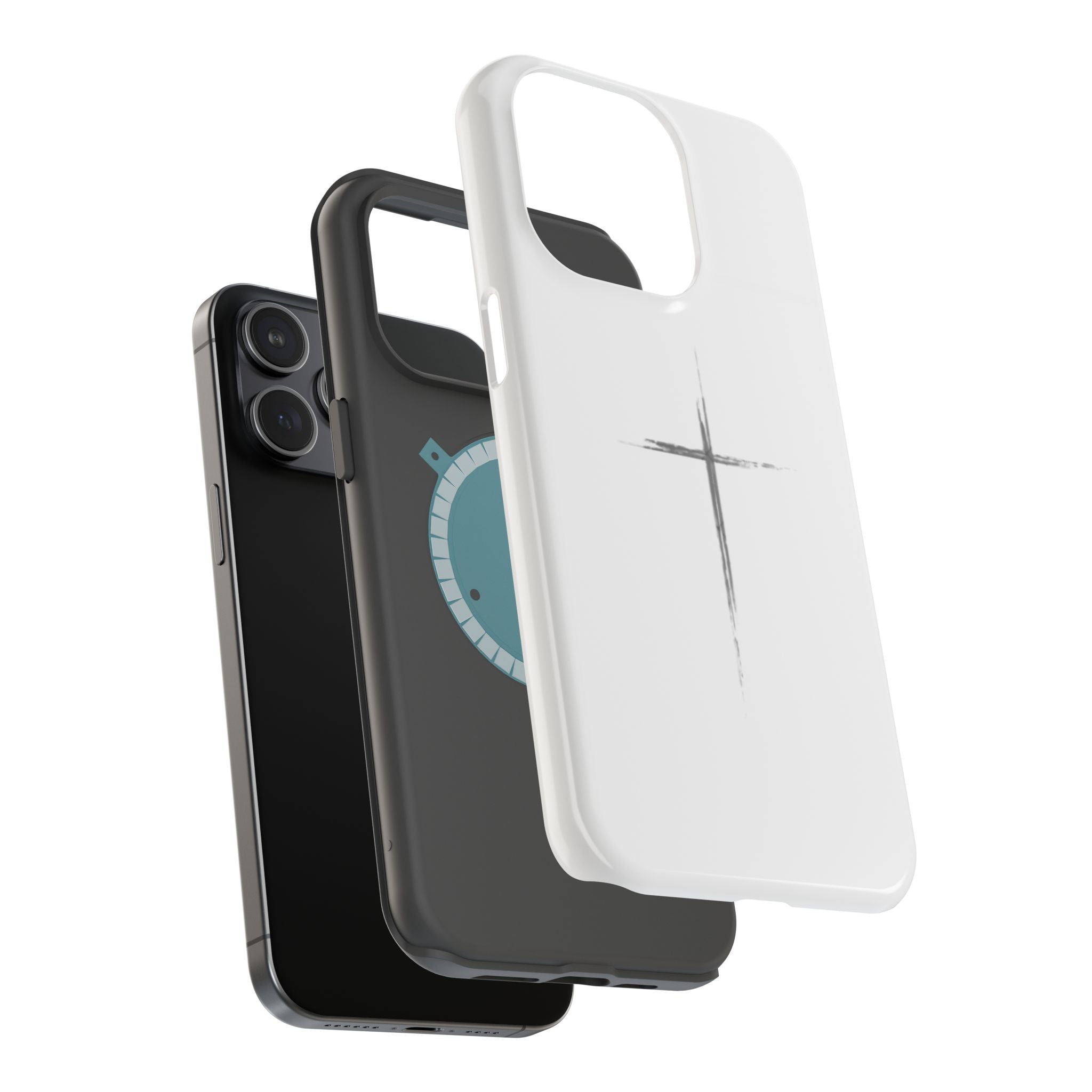 Phone Case — Minimalist Cross Magnetic Impact-Resistant Case