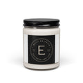 Monogram E Scented Soy Candle — 9oz Luxury Jar Candle (Built on Faith)