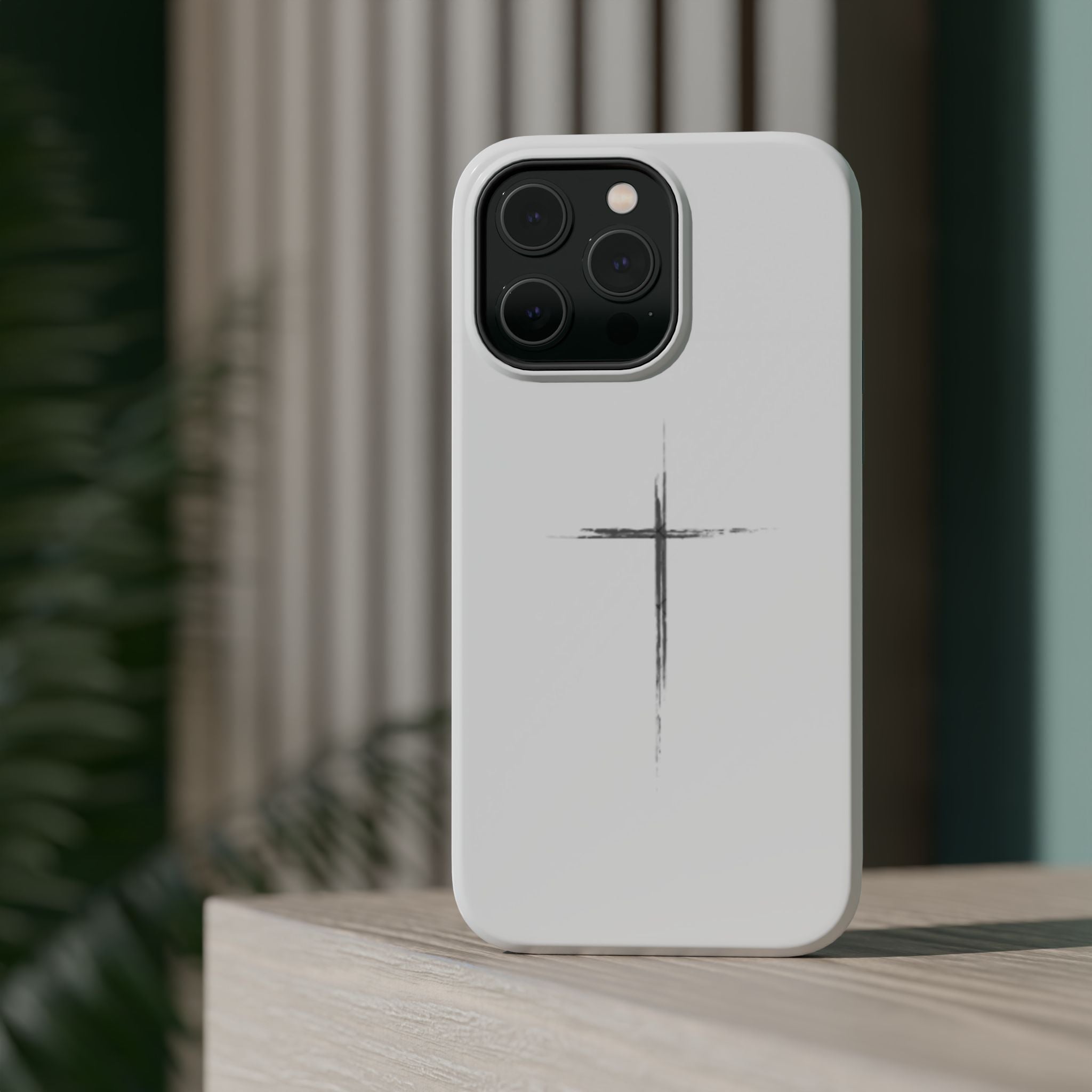 Phone Case — Minimalist Cross Magnetic Impact-Resistant Case