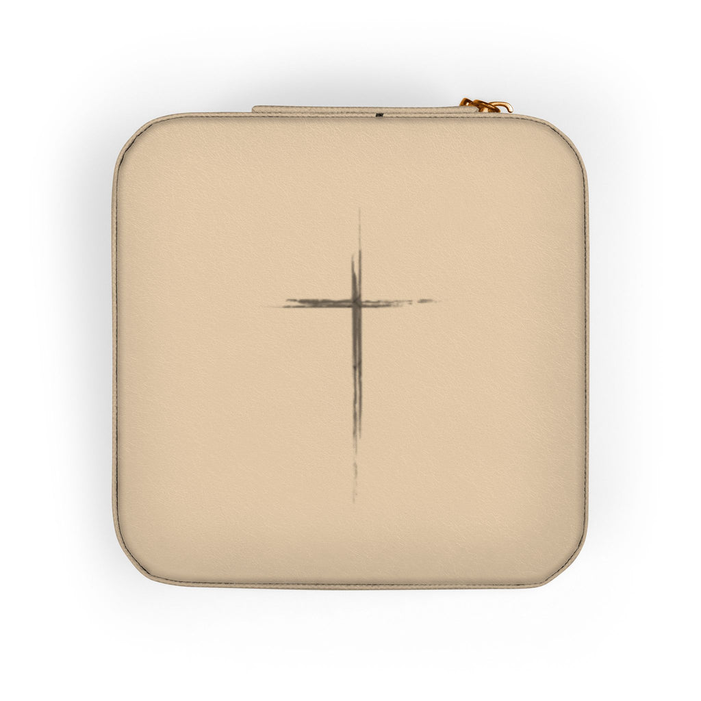 Travel Jewelry Case — Compact Cross Design Organizer for Rings, Earrings & Necklaces
