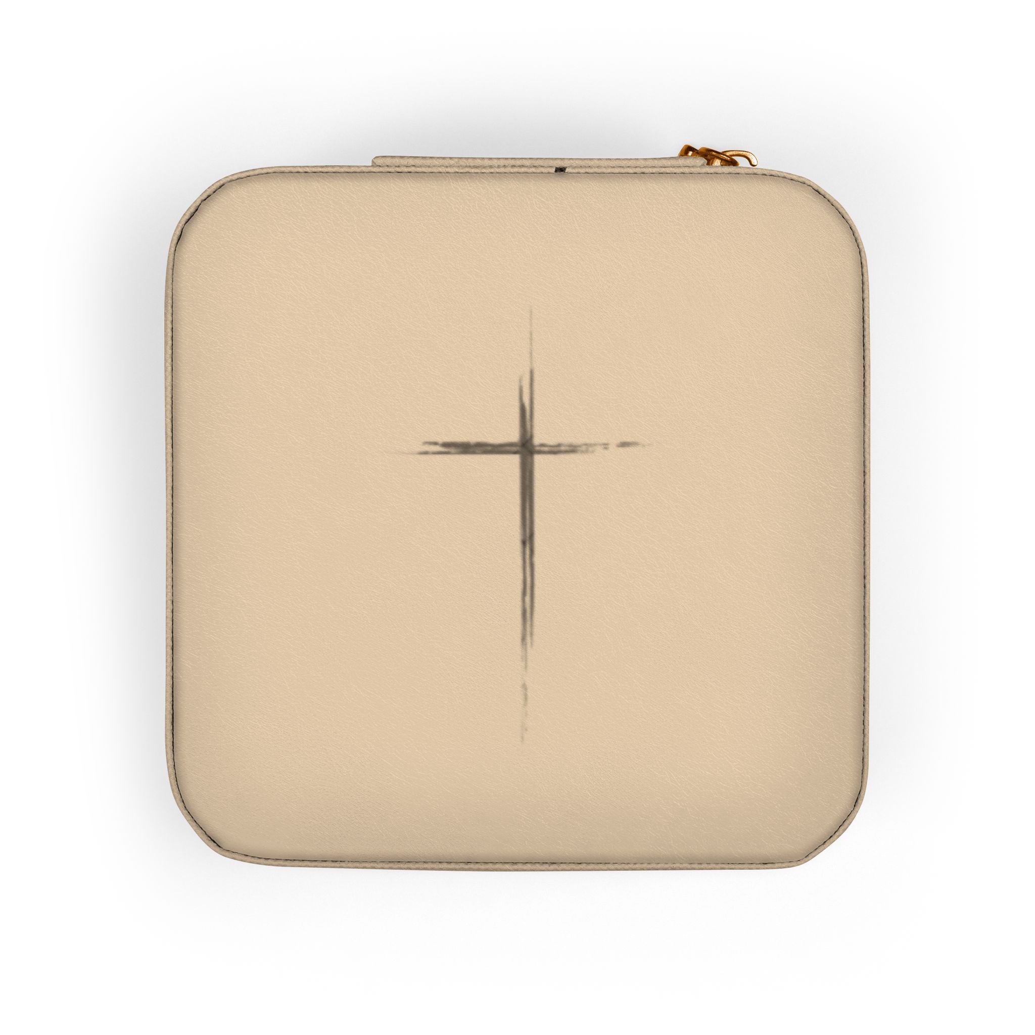 Travel Jewelry Case — Compact Cross Design Organizer for Rings, Earrings & Necklaces